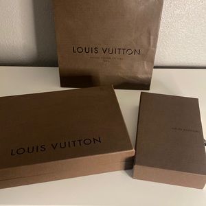 Authentic LV boxes , dust bag & shopping bag.